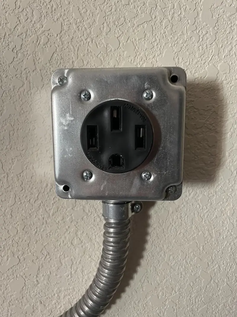 NEMA 14-50 outlet installed for Electrical Panel Upgrade in Frankenlust