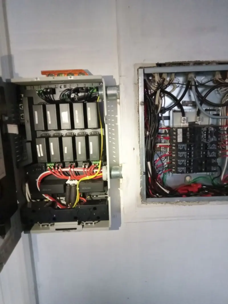 Electrical panel upgrade completed for Security Camera Wiring in Frankenlust